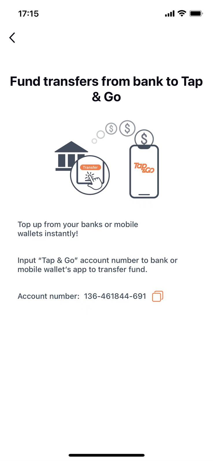 【Hong Kong remittance】Tap&GO Account Number query tutorial