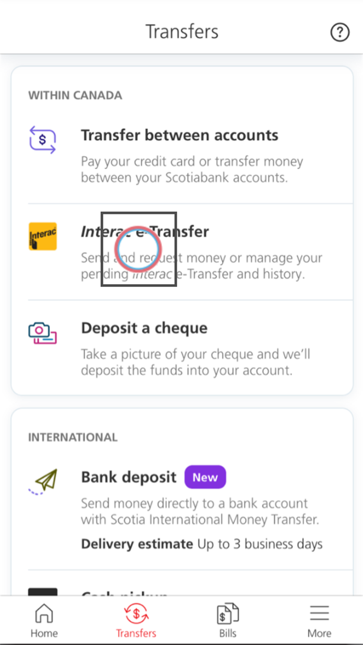 [Canada]Scotiabank e-Transfere payment guide